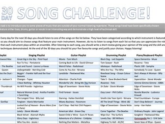 30 Day Song Challenge