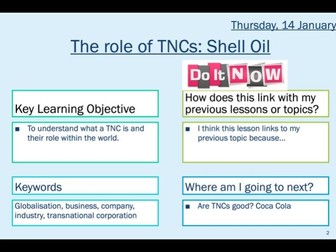 The role of TNCs