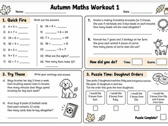 Maths Workout 1 Year 5 Autumn Term