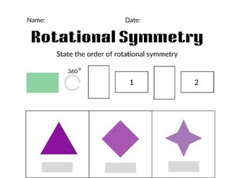 Rotational Symmetry Printable Worksheet