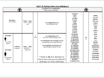 ¿Cuándo es tu cumpleaños? - When is your birthday? (KS3 Spanish bundle)