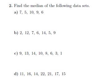 Mean, mode median, quartiles and interquartile range worksheets (with ...