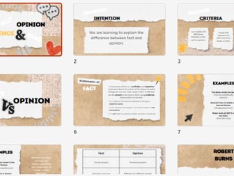 Fact and Opinion Linking to Robert Burns (5 Lessons)