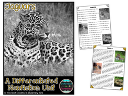 Differentiated Nonfiction Unit: Jaguars