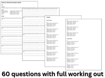 Acceleration calculation questions and answers