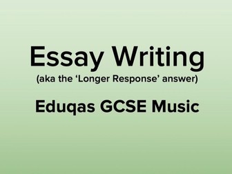 Eduqas GCSE Music - Essay (long answer) Writing - 12 Sample Questions
