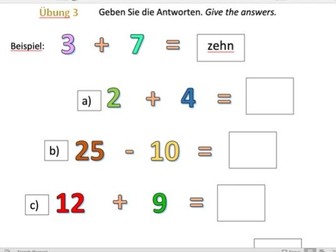 Numbers in German