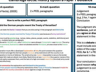 iGCSE History Paper 1 Exam Question Guidance