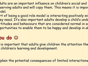 BTEC Child development Social & Emotional circumstances