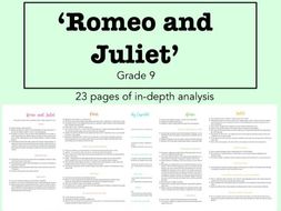 GCSE Romeo and Juliet Notes - Grade 9 | Teaching Resources