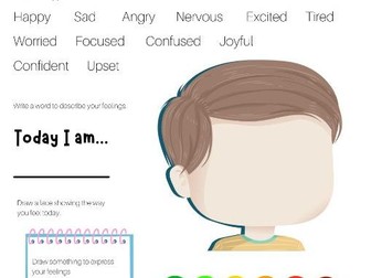 ELSA Daily check in (feelings worksheet)