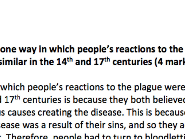 Explain How People’s Reactions To The Plague Were Similar In The 14th ...