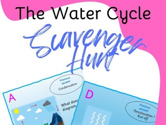 Water Cycle Vocabulary Scavenger Hunt