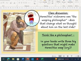 KS3 - Religious Studies/ Education Lesson (RS) - Who was the philosopher Heraclitus?