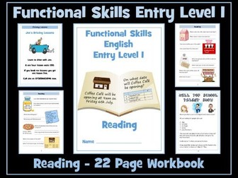 English Functional Skills Entry Level 1 Reading Workbook