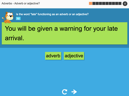 Adverb or adjective? - Interactive Activity - KS3 Spag
