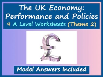 The UK Economy: Performance and Policies Worksheets (Theme 2) - A Level Economics