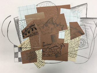 Synthetic cubism with observational drawing lesson