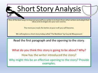 Short Story Analysis
