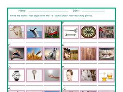 Phonics W Sound Photo Worksheet