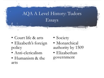 AQA A Level Tudors Essays