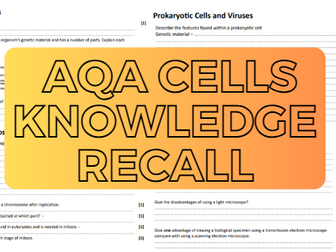 AQA  ALevel Cells Knowledge Recall