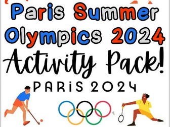 Paris Summer Olympics & Paralympics 2024 Activity Pack!