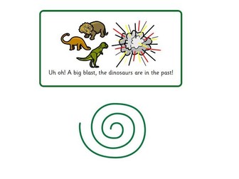 Dinosaur story themed mark making dance