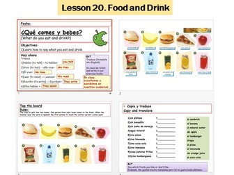 Lesson 20 Spanish Food and Drink