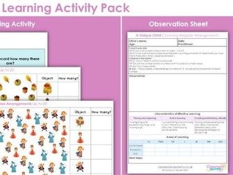 EYFS Maths EYFS Counting Irregular Arrangements (to 20)  Learning Activity