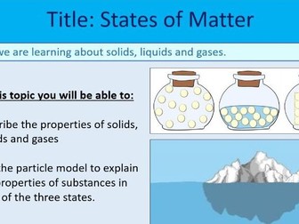 States of Matter ~ KS3 ~ Year 7