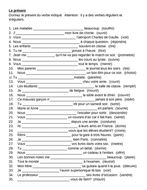 Present tense regular and irregular French verbs worksheet | Teaching ...
