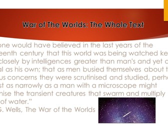 War of The Worlds - The Whole Text