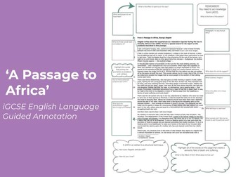 'A Passage to Africa' Guided Annotation (GCSE English)