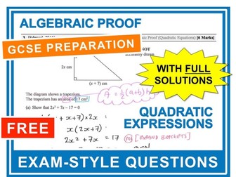 GCSE 9-1 Exam Question Practice (Algebraic Proof)