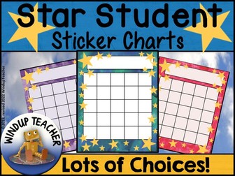 Star Incentive Reward Sticker Charts