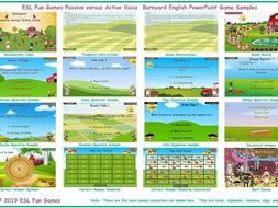 Passive versus Active Voice Barnyard English PowerPoint Game
