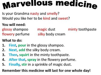 Instructions - How to make marvellous medicine!