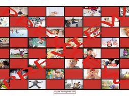 Childhood Activities Checker Board Game