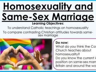 Homosexual Relationships & Same-Sex Marriage