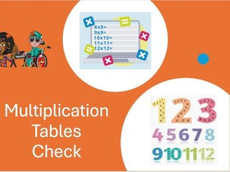 Multiplication Tables Check Practice PPT, answer sheet and answers (fully editbale)