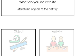 what do you do with it, object and task/ activity correspondence