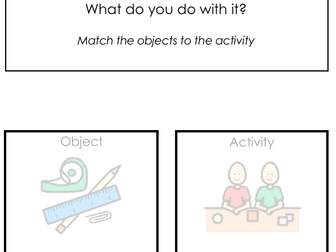 what do you do with it, object and task/ activity correspondence