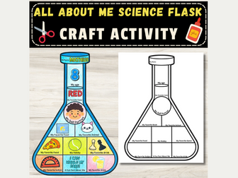 All About Me Science Flask Craft | Back to School STEM Activity | First Week of School Writing