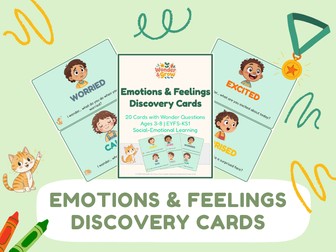Emotions & Feelings Cards | SEL Ages 3-8