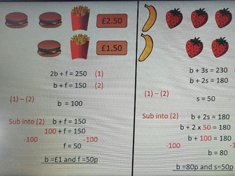Solving Simultaneous Equations by Elimination