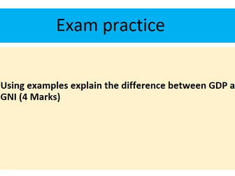 A Level Economics  2.1.1 Economic Growth Lsn 5.  GDP versus GNI