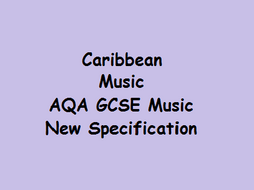 Caribbean Music - AQA GCSE Music - New Specification