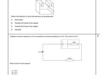 IB Physics - Topic 5 - E&M Pong