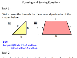 Algebraic Solving & forming and solving equations worksheets | Teaching ...